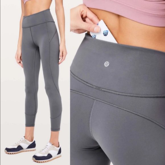 Lululemon In Movement 7/8 Tight *Everlux 23" Titanium sz 6 - Picture 6 of 7
